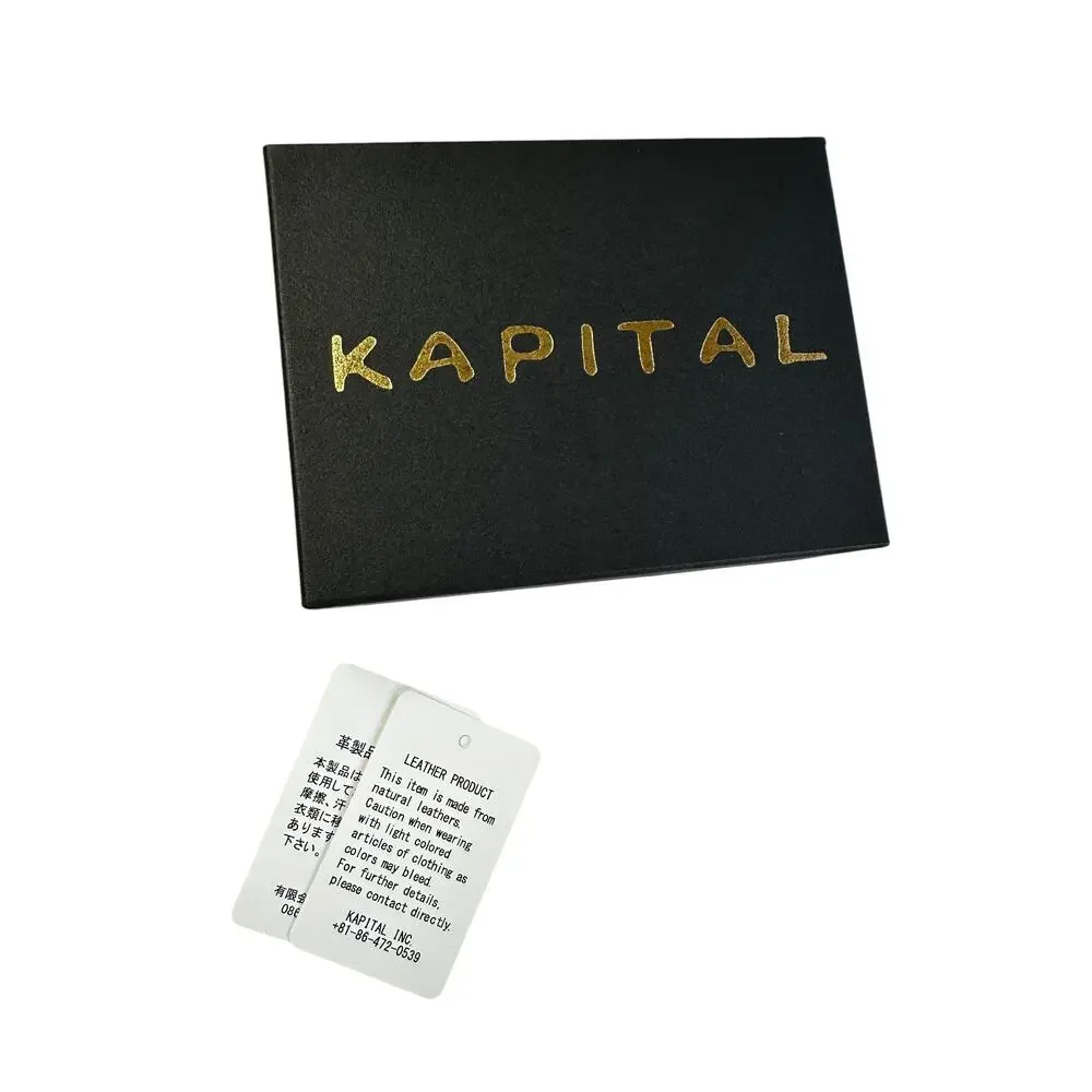 Kapital Green Bone Hand Leather Zip Wallet